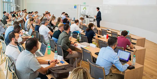 EMBA participants attending a lecture at SDA Bocconi in Milan