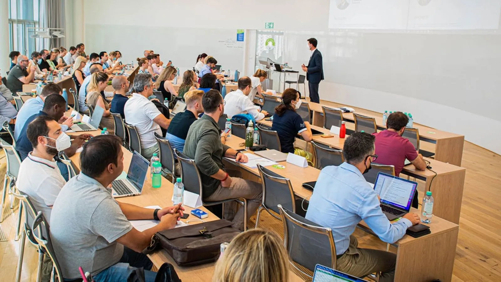 EMBA participants attending a lecture at SDA Bocconi in Milan