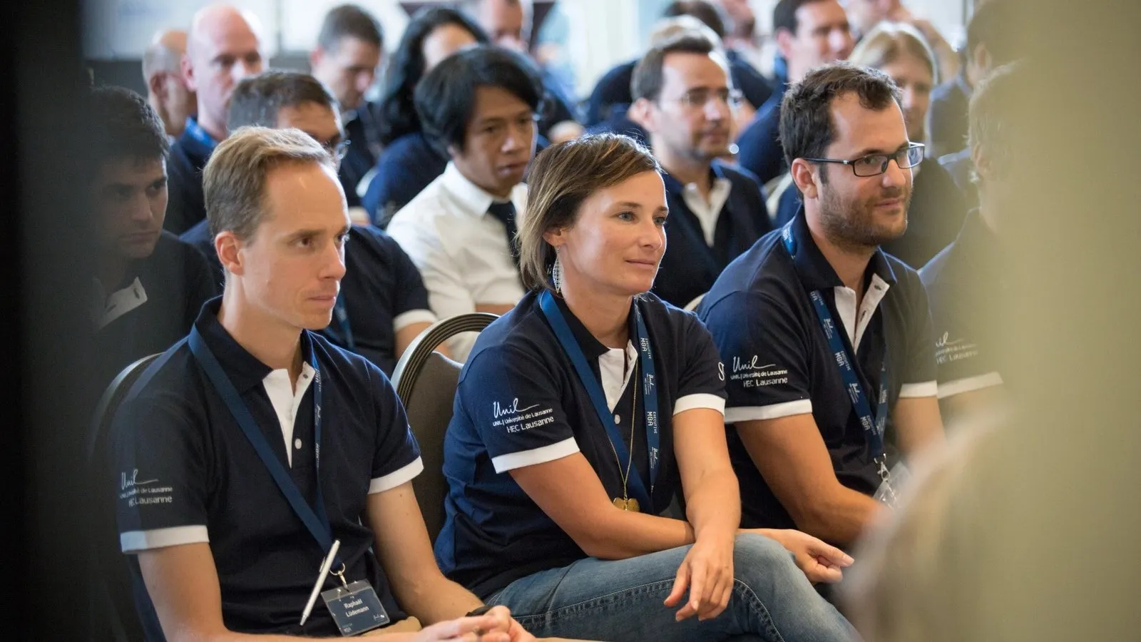 EMBA participants listening to a presentation during the introduction week