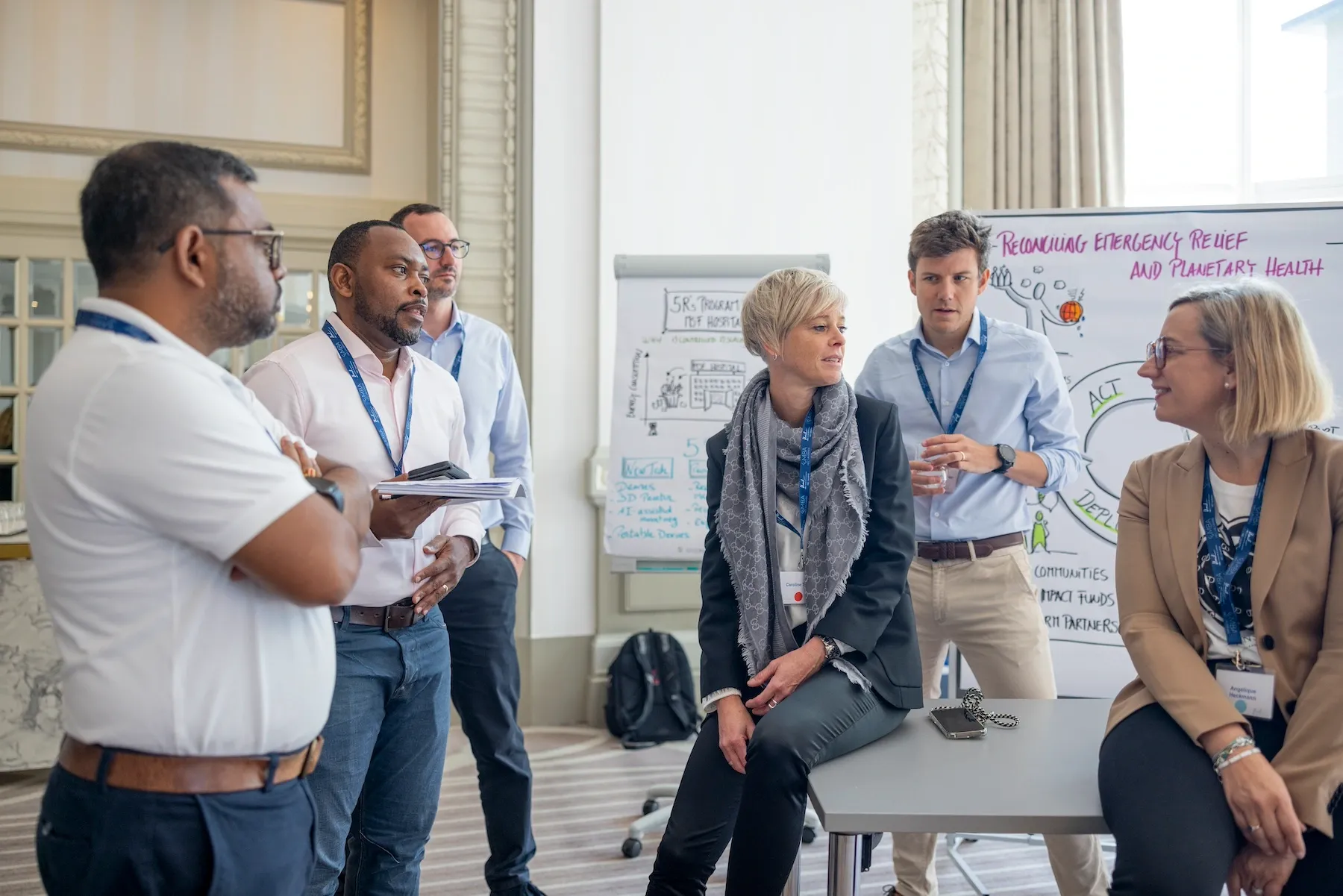 Participants of the EMBA Class of 2025 during their first week on the UNIL campus